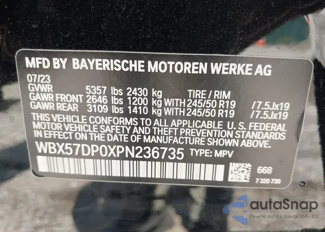 2023 BMW X3 xDrive30I from USA, damaged, VIN WBX57DP0XPN236735
